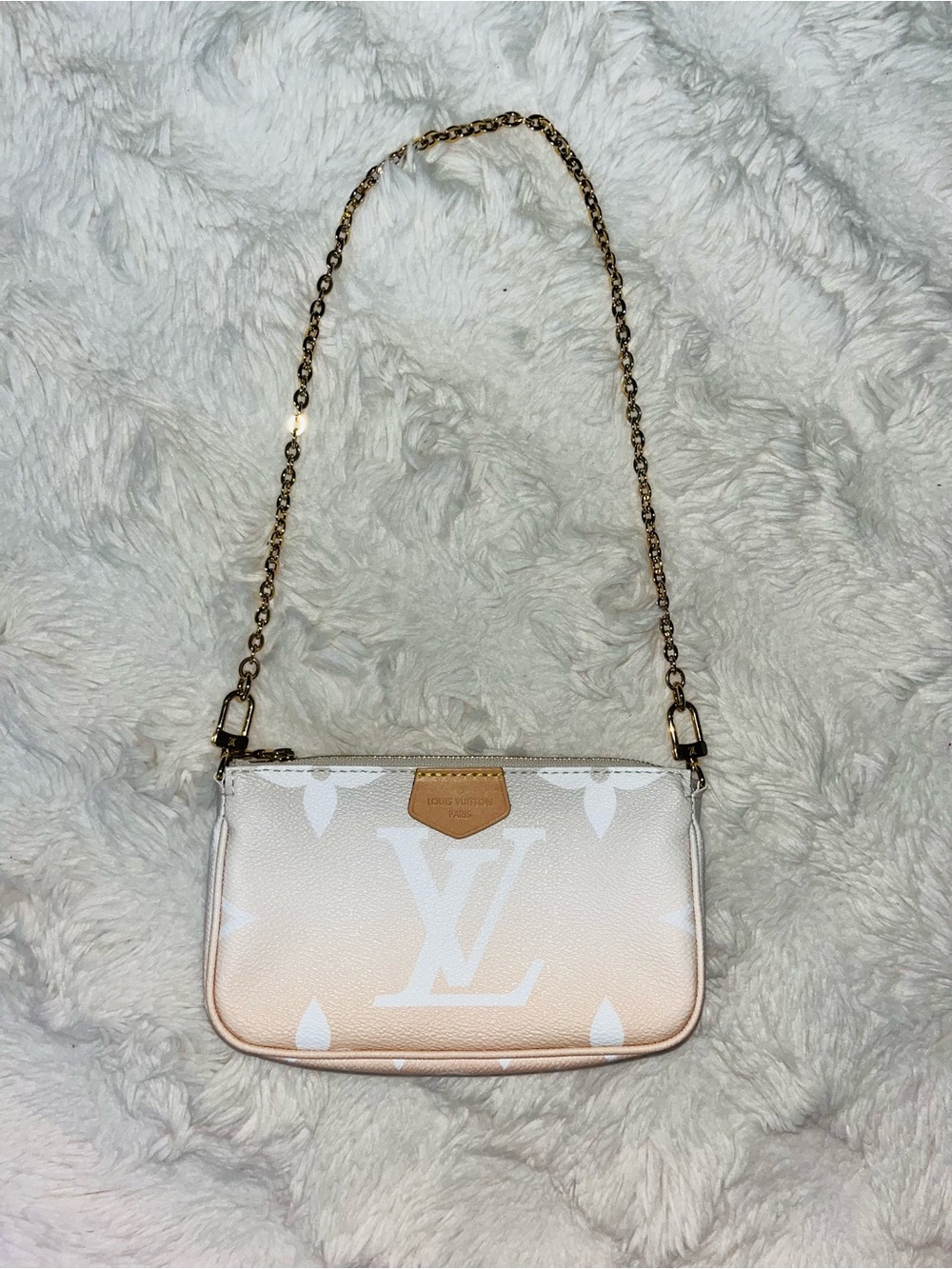 โจ Louis Vuitton Mini Pochette Accessoires Empreinte Pool Brume Gradient